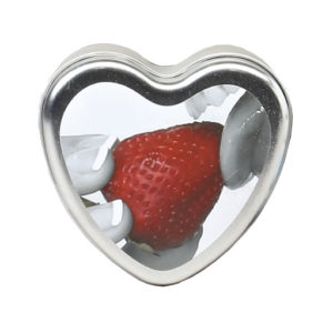 Earthly Body 4-In-1 Edible Heart Candle-Strawberry