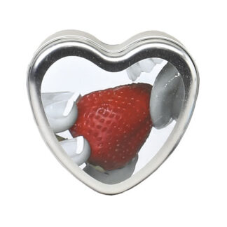 Earthly Body 4-In-1 Edible Heart Candle-Strawberry